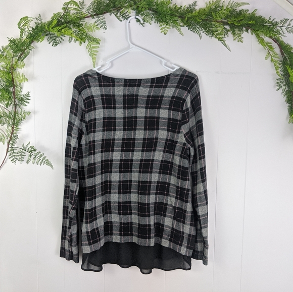 ❌ SOLD / Torrid plaid knit 2fer pullover - Picture 3 of 3